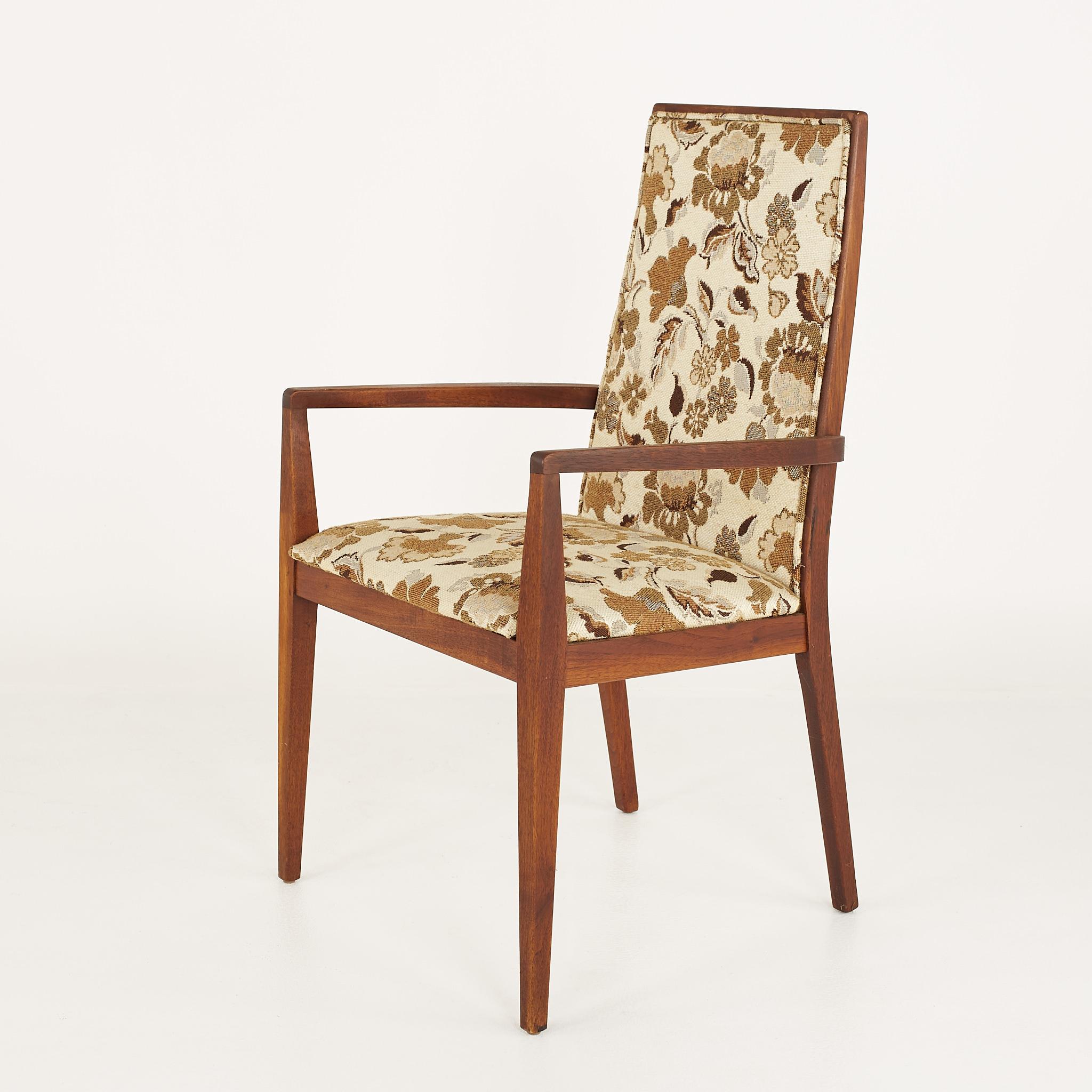 Dilingham Esprit Mid Century Walnut Dining Chairs, Set of 8 7