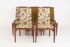 Dilingham Esprit Mid Century Walnut Dining Chairs, Set of 8
