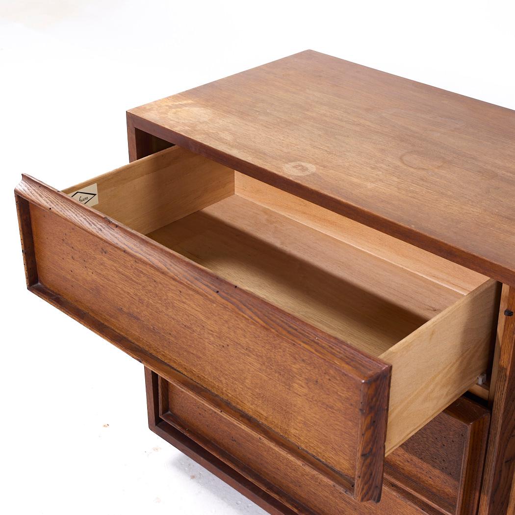 Dillingham Mid Century Pecky Cypress Lowboy Dresser en vente 2