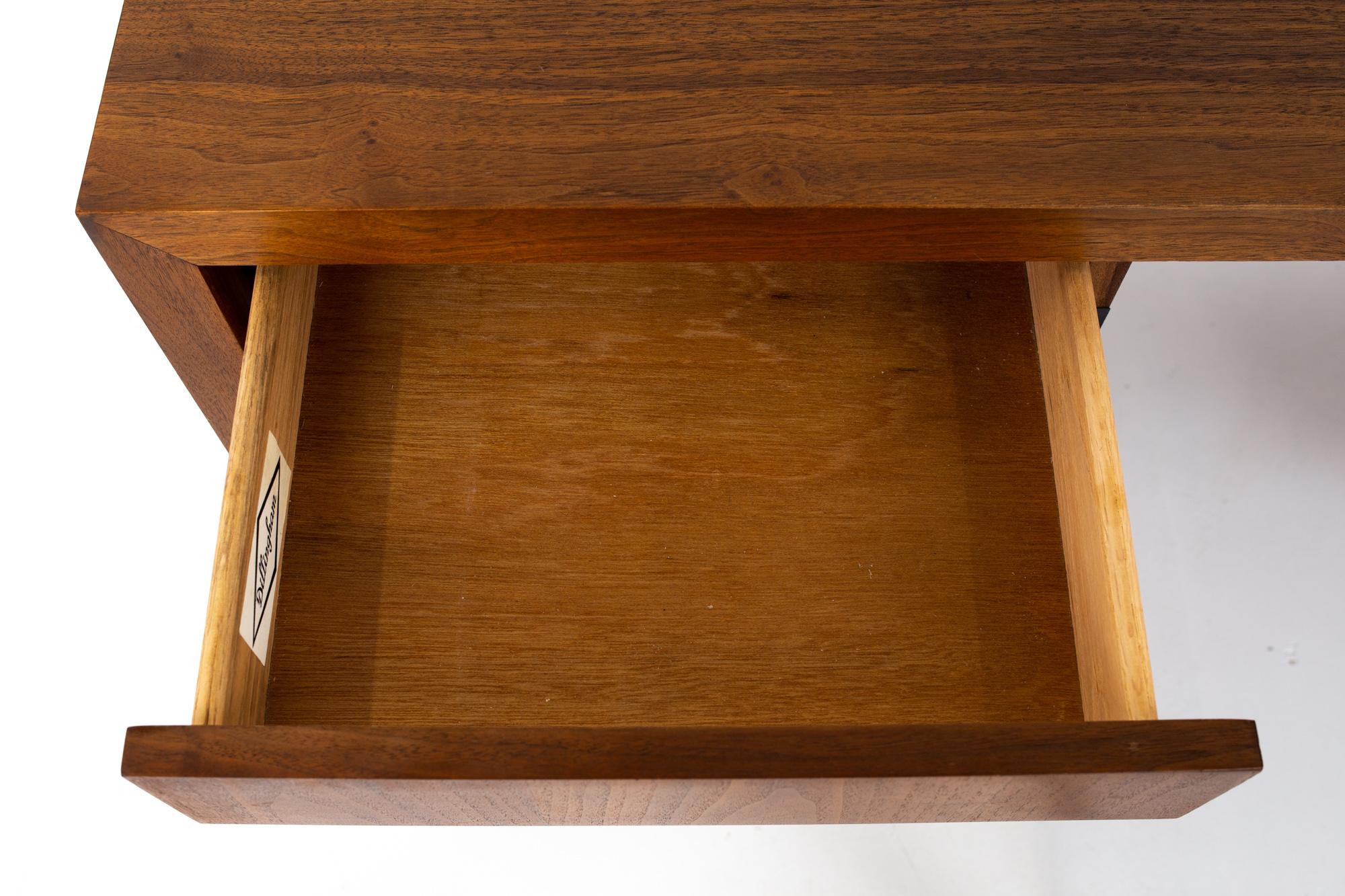 Dillingham Mid Century Walnut Executive Desk 3