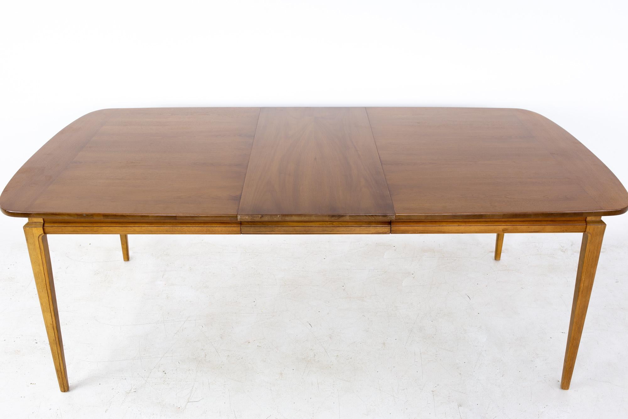 Dillingham Style Mid Century Walnut Expanding 10 Person Dining Table 5