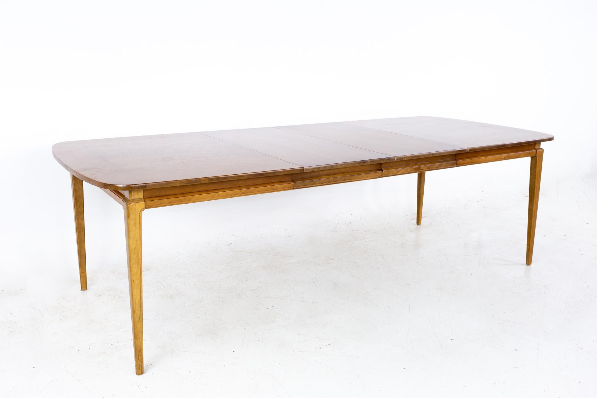Dillingham Style Mid Century Walnut Expanding 10 Person Dining Table 7