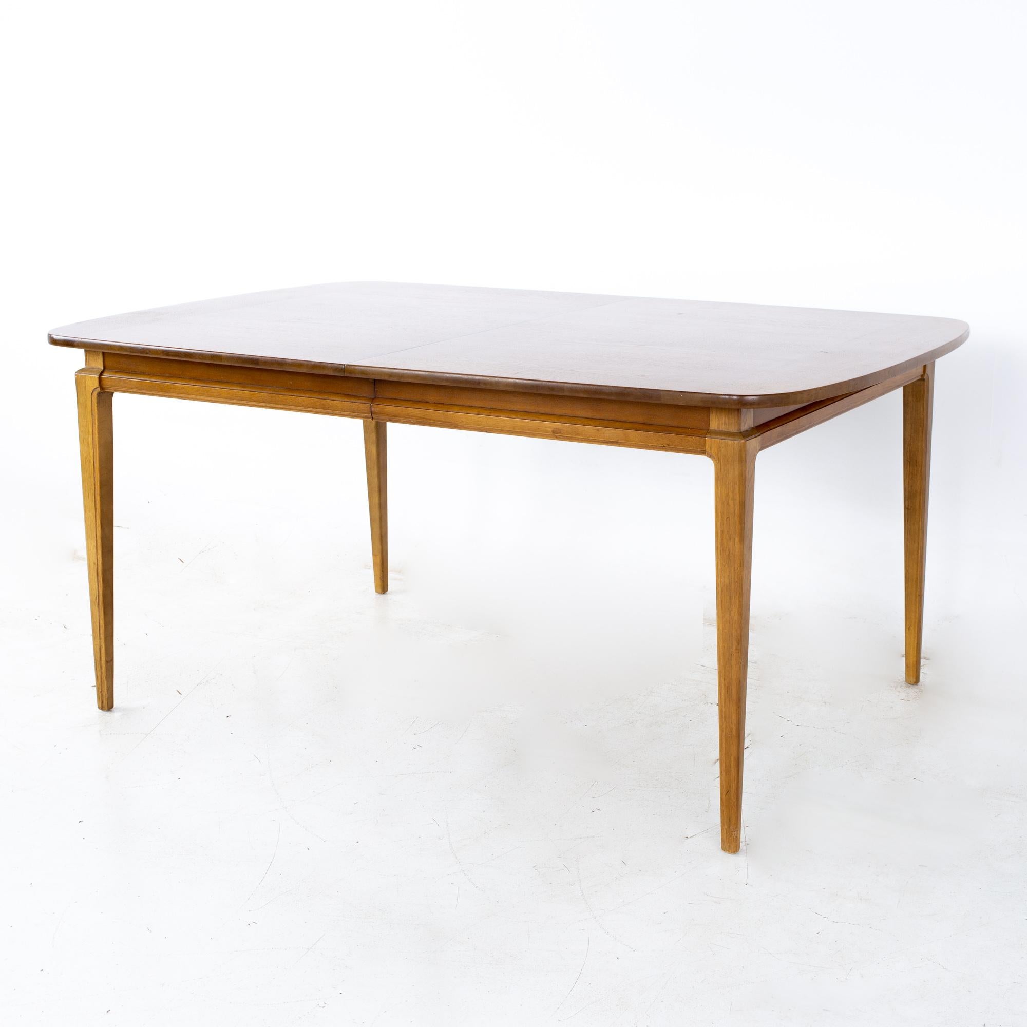 Mid-Century Modern Dillingham Style Mid Century Walnut Expanding 10 Person Dining Table