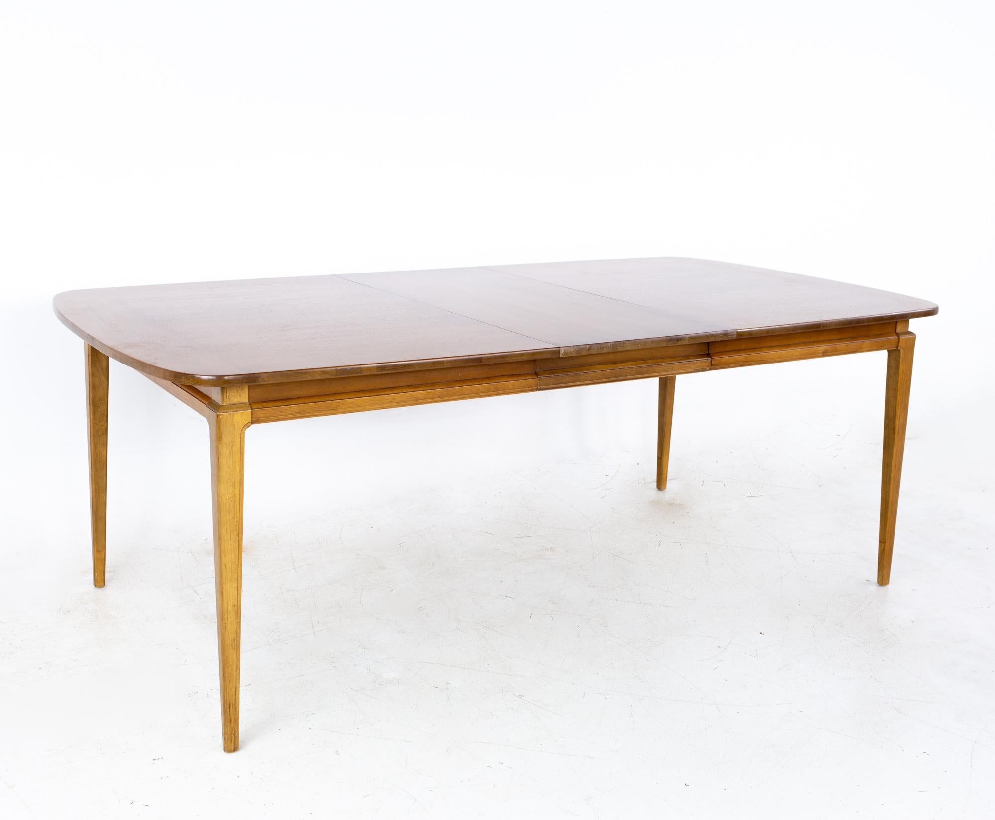 Dillingham Style Mid Century Walnut Expanding 10 Person Dining Table 1