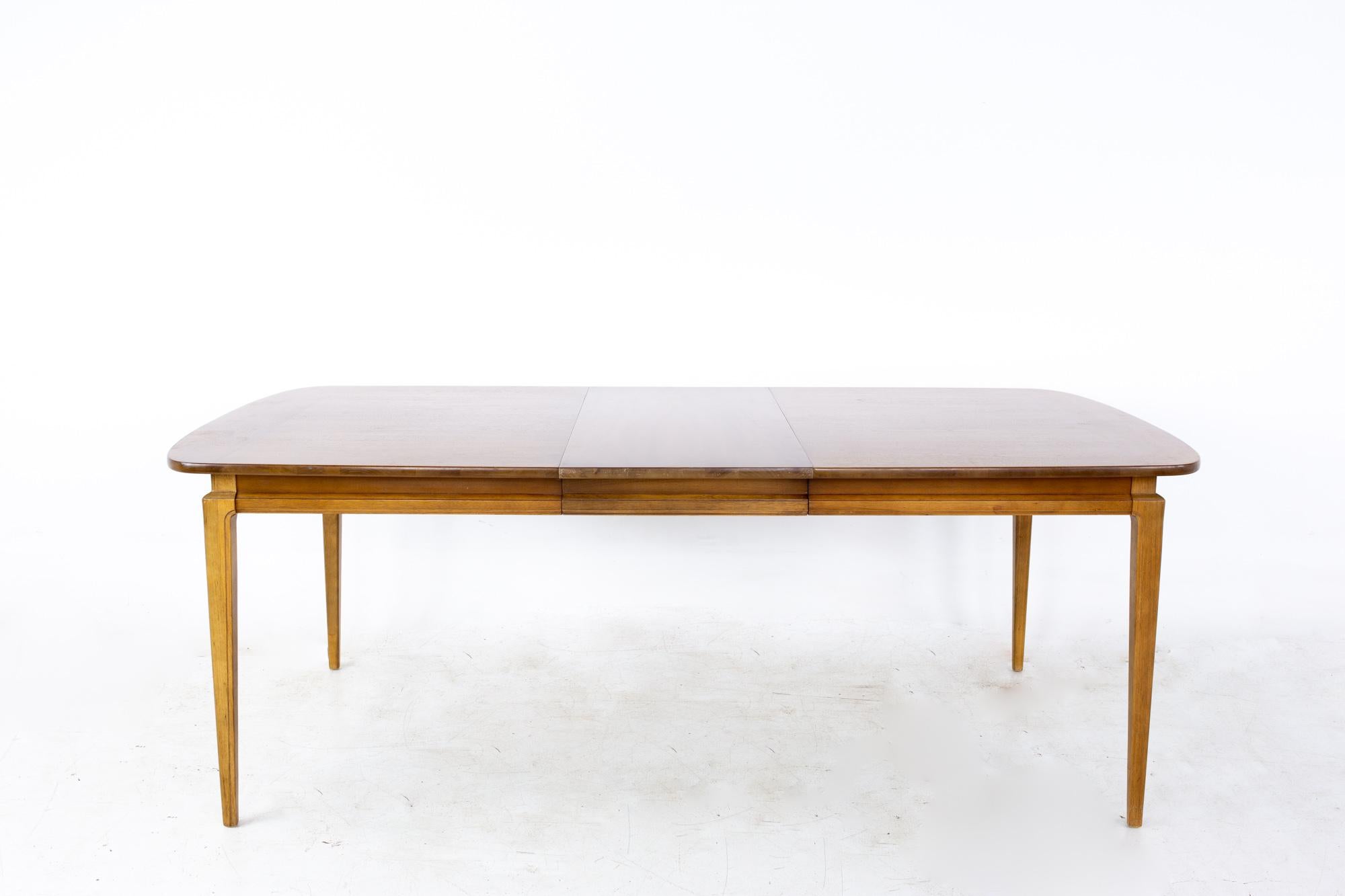 Dillingham Style Mid Century Walnut Expanding 10 Person Dining Table 2