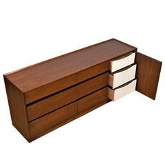 Dillingham’s “Esprit” Walnut Dresser  Credenza by Merton Gershun