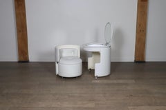 Dilly Dally Schminktisch aus Leder von Luigi Massoni für Poltrona Frau, Italien 1968