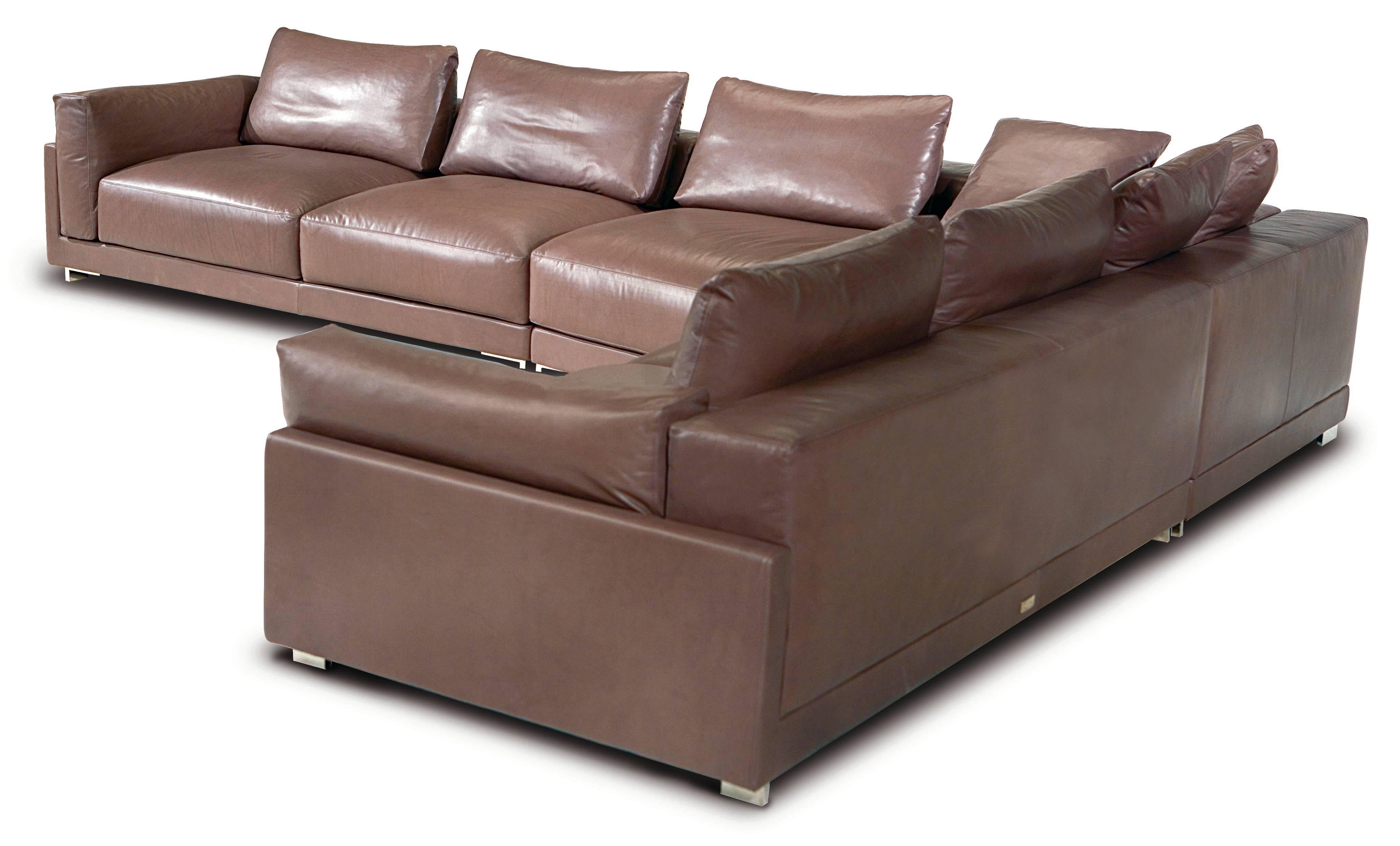 Dilon composition sofa in dark brown by Maurizo Marconato & Terry Zappa. This is one of Amura's finest composition sofas.