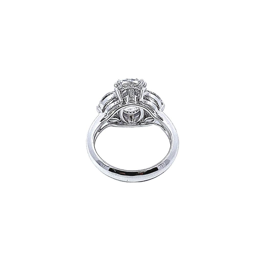 GIA Certified 2.54 Carats D Color Oval Diamond Engagement Ring by Dilys' In New Condition In Hong Kong, HK