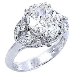 GIA Certified 2.54 Carats D Color Oval Diamond Engagement Ring by Dilys'
