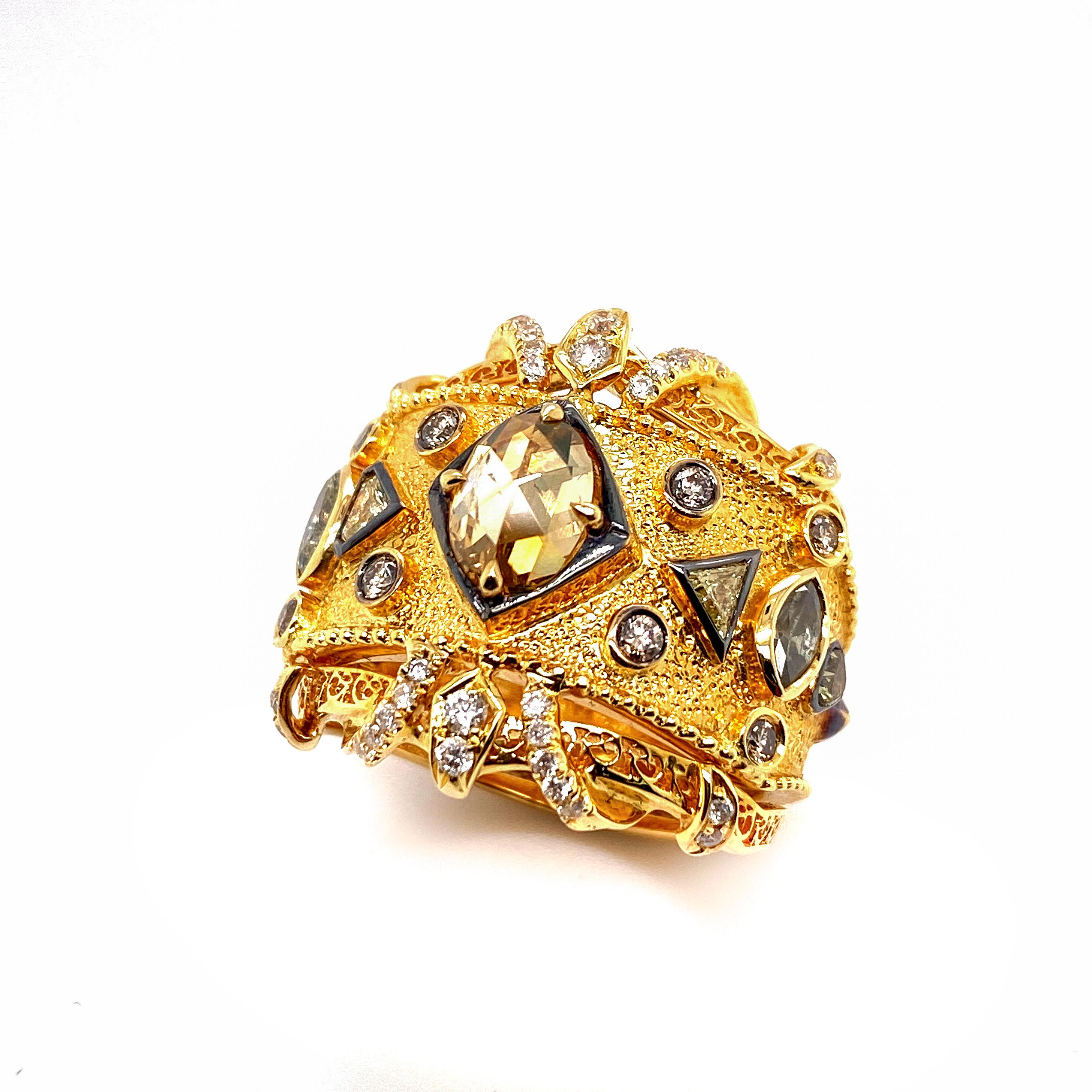 artisan fancy color diamond engagement rings