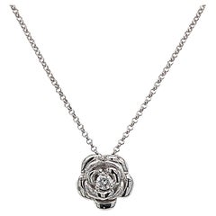 Dilys' Blooming Rose Diamond Necklace in 18K White Gold