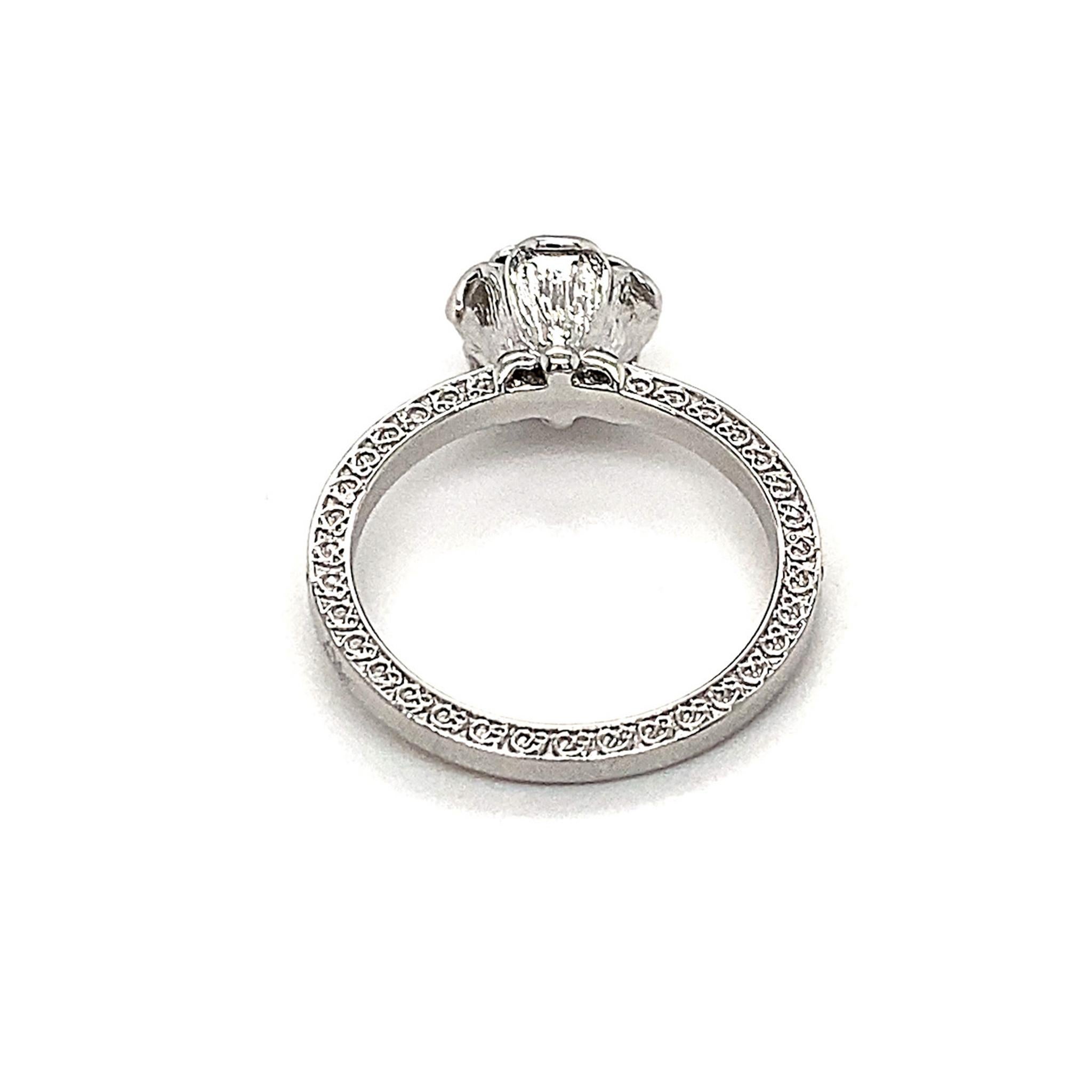 rose design engagement ring