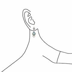 Pendientes 'Barocca' de Paraiba brasileña y diamantes de Dilys en oro blanco y negro