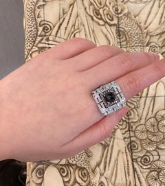 Dilys' Dragon Motif Black Diamond Ring in 18 Karat Gold