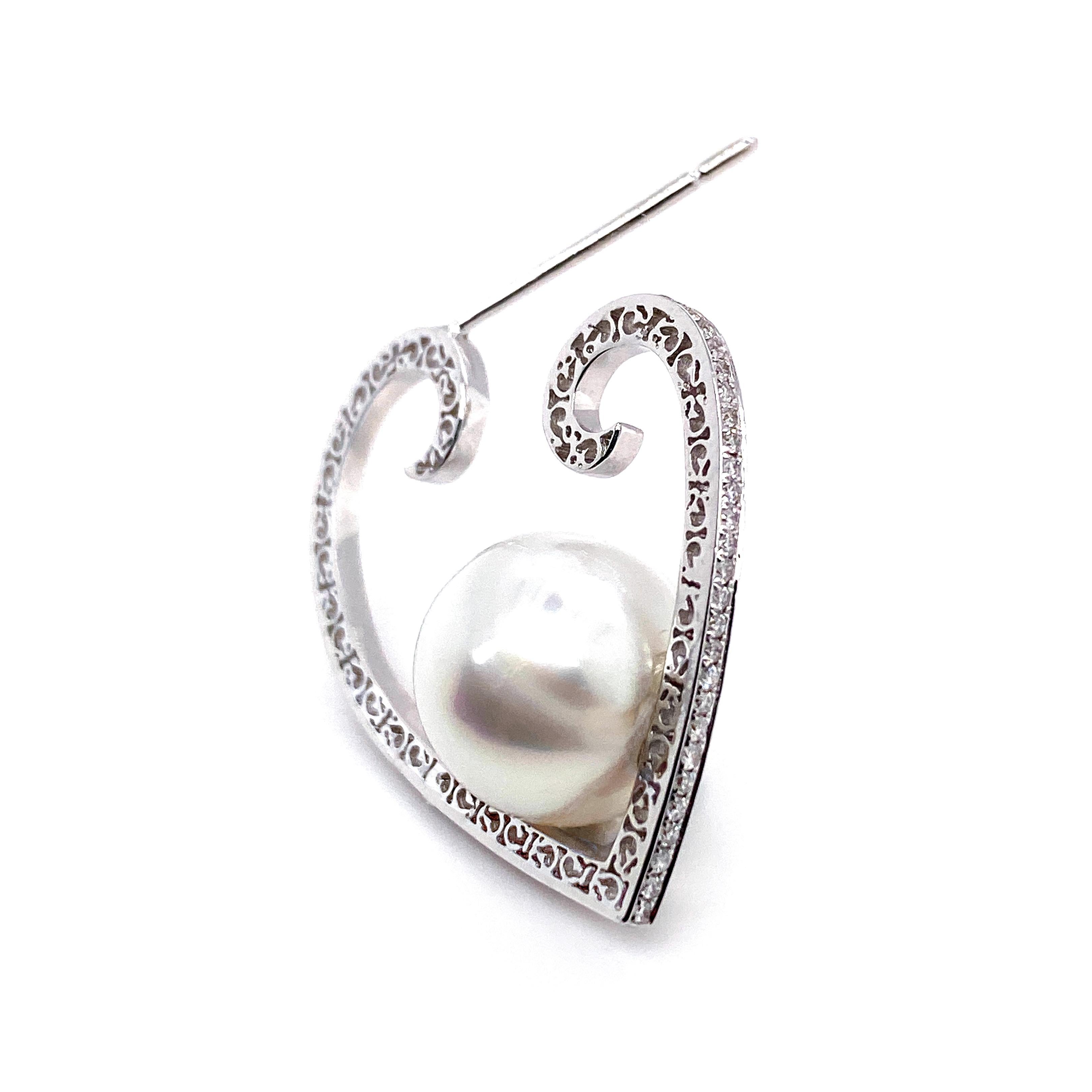 heart shaped diamond hoop earrings