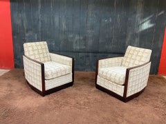 D.I.M PETIT & JOUBERT 3 élégants fauteuils Art Déco, circa 1930