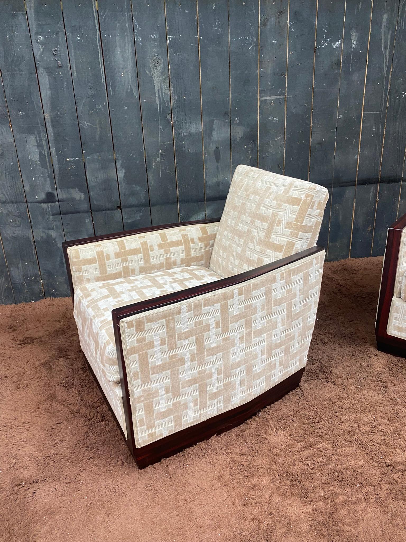 D. A. Petit & Joubert Coppia di eleganti poltrone Art Déco, 1930 circa in vendita 6