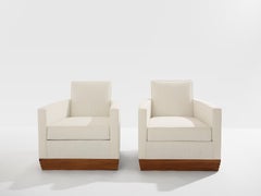 D. I&M. René Joubert & Philippe Petit paire de fauteuils club 1930