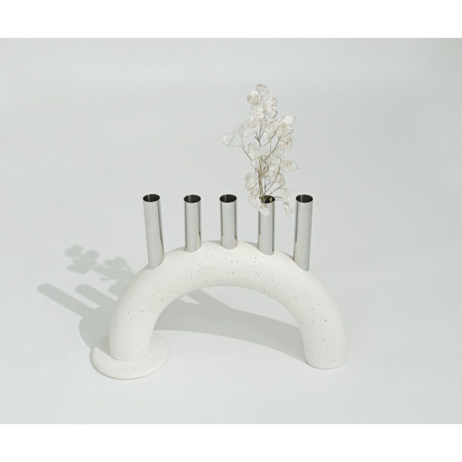 Contemporary Dimanche 6, White Vase by Marc Dibeh