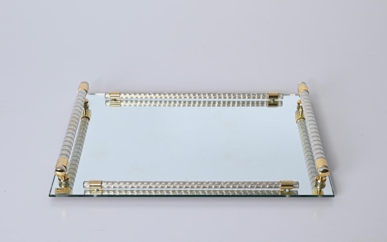 Dimart Milano 24-Karat Gold Plated and Brass Italian Tray with