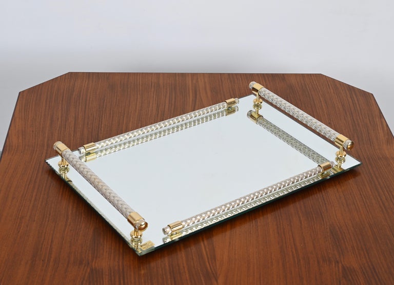 Dimart Milano 24-Karat Gold Plated and Brass Italian Tray with