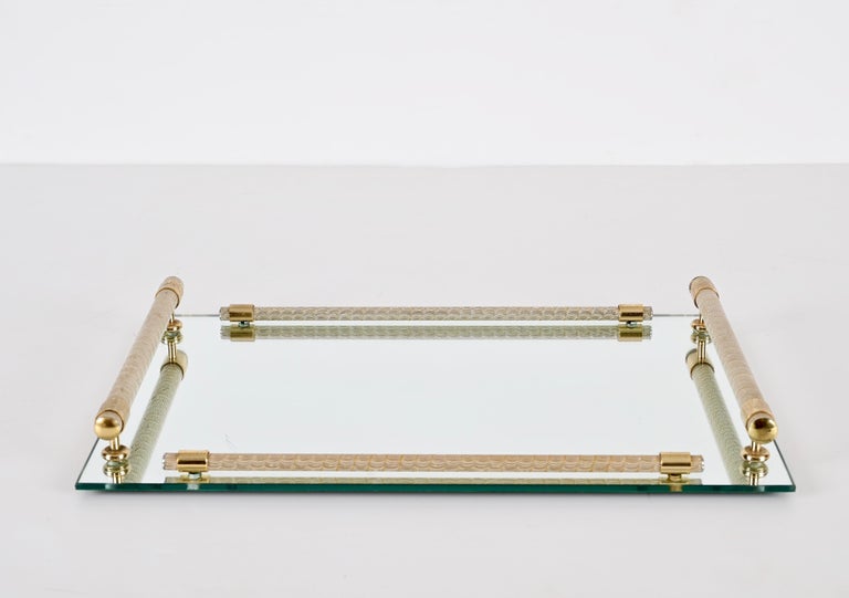 Dimart Milano 24-Karat Gold Plated and Brass Italian Tray with