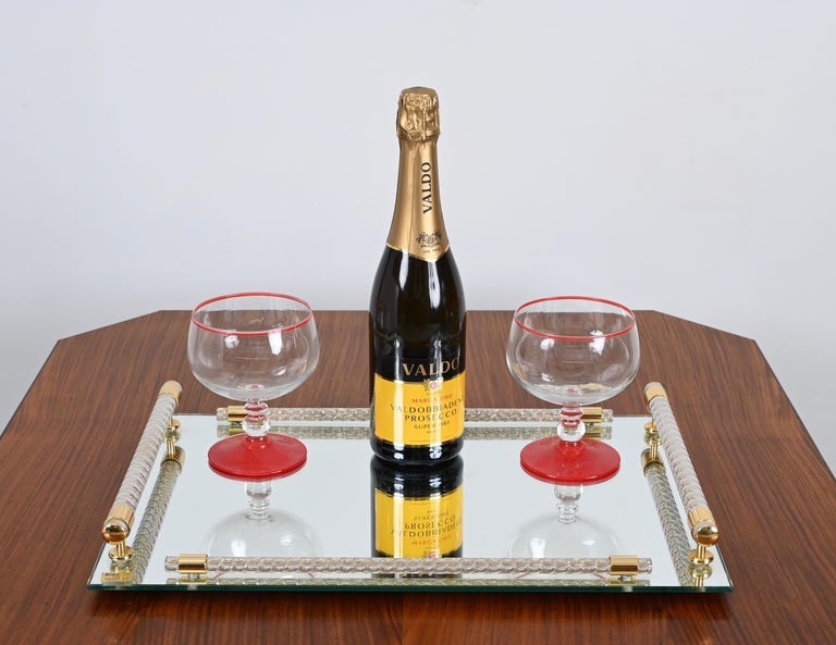 Dimart Milano 24-Karat Gold Plated and Brass Italian Tray with