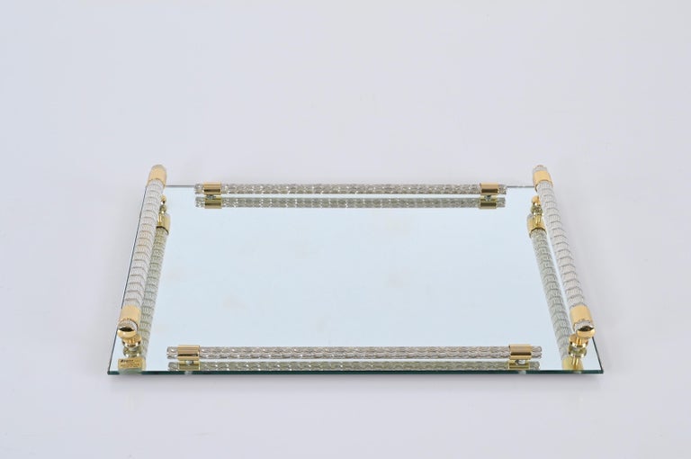 Dimart Milano 24-Karat Gold Plated and Brass Italian Tray with