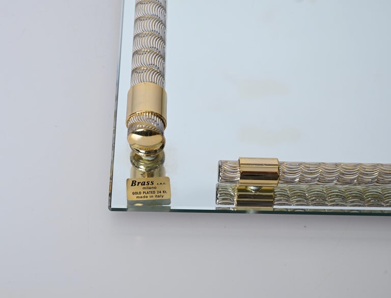 Dimart Milano 24-Karat Gold Plated and Brass Italian Tray with