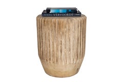 Dime Edge Bleached Lychee Wood Side Table