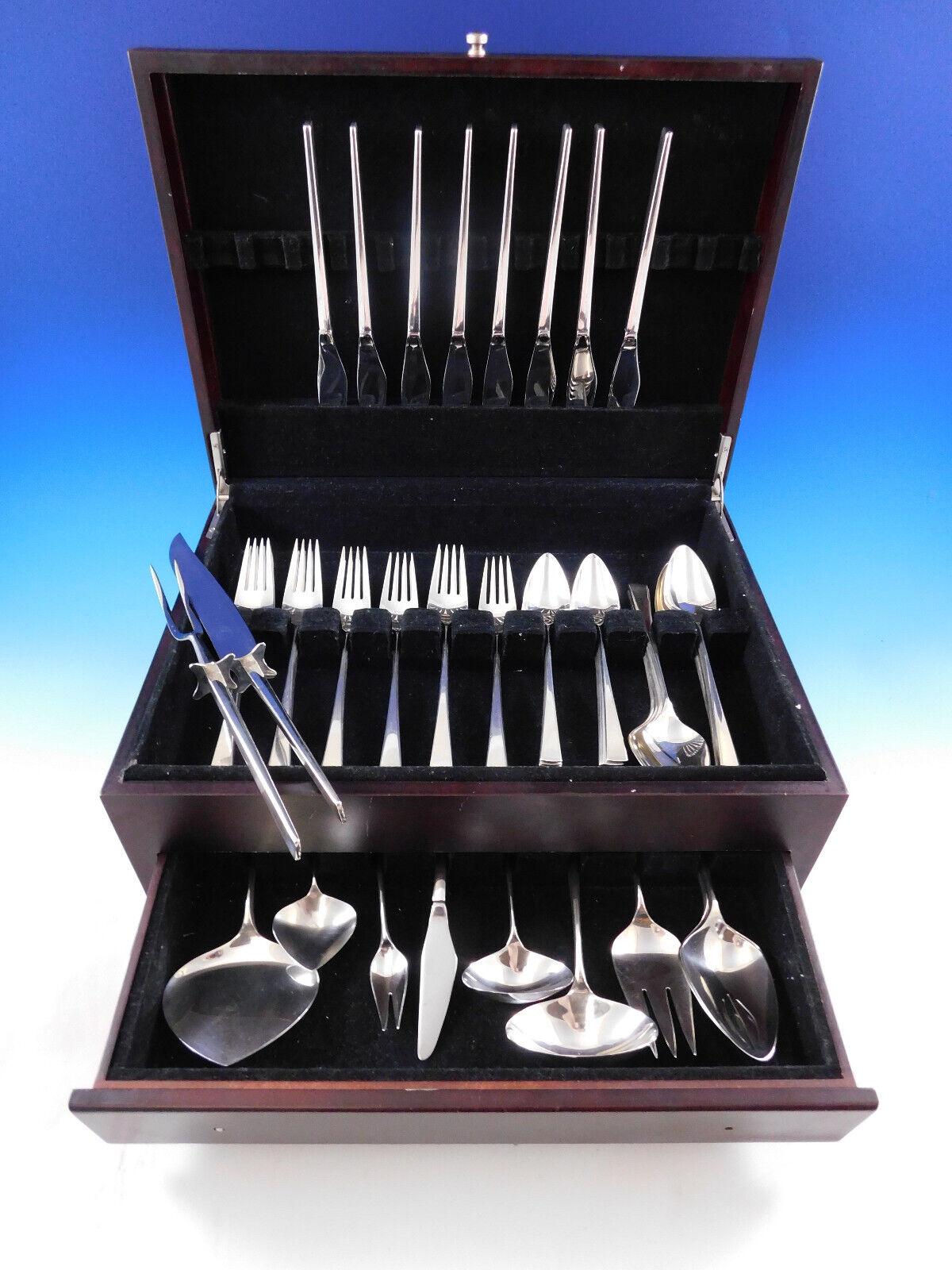 Dimension by Reed & Barton Sterling Silver Flatware Service for 8 Set 51 Pcs For Sale 8