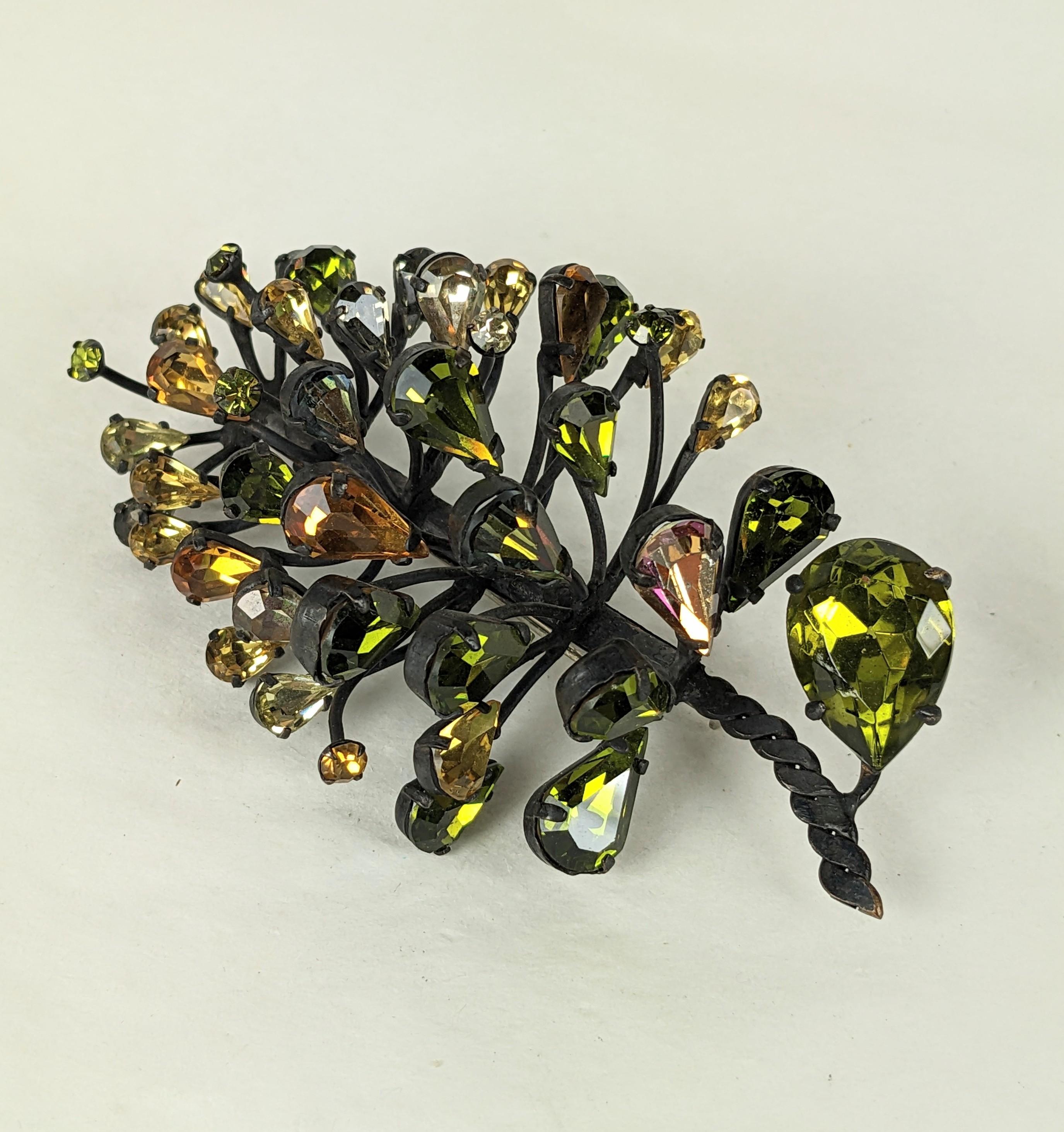 Women's or Men's Dimensional Countess Cis Jeweled Pine Cone Brooch For Sale