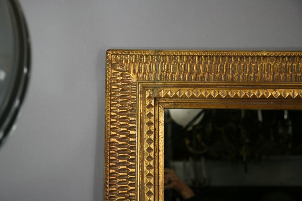 Italian Mid Century Dimensional Mirror For Sale