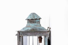 Diminuative Antique Victorian 19th Century Copper Verdigris Wall Lantern, C.1880