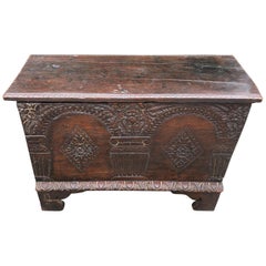 Diminutive 18th Century American Oak Dowry Chest