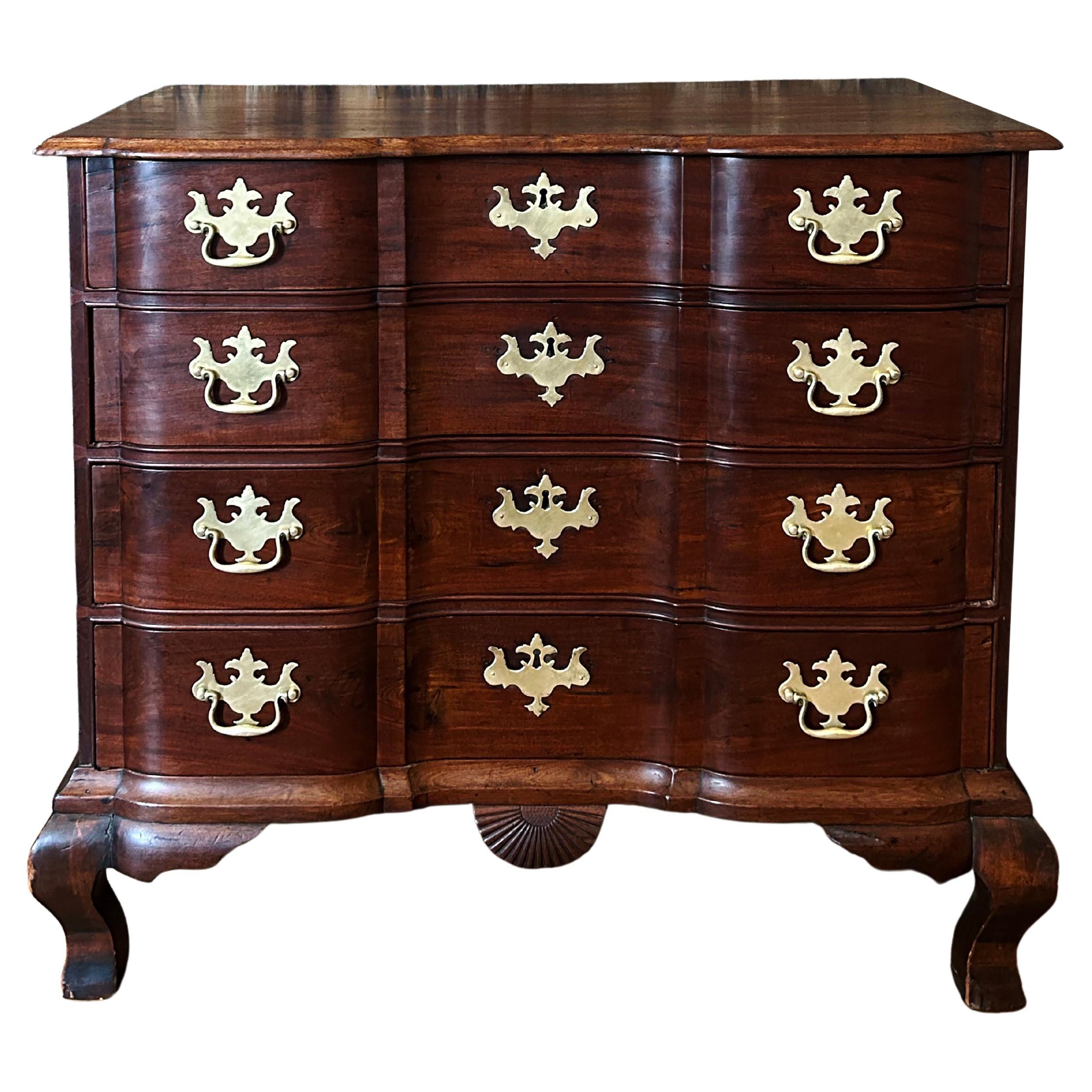Diminutive 18th Century Block-front Boston Chest For Sale