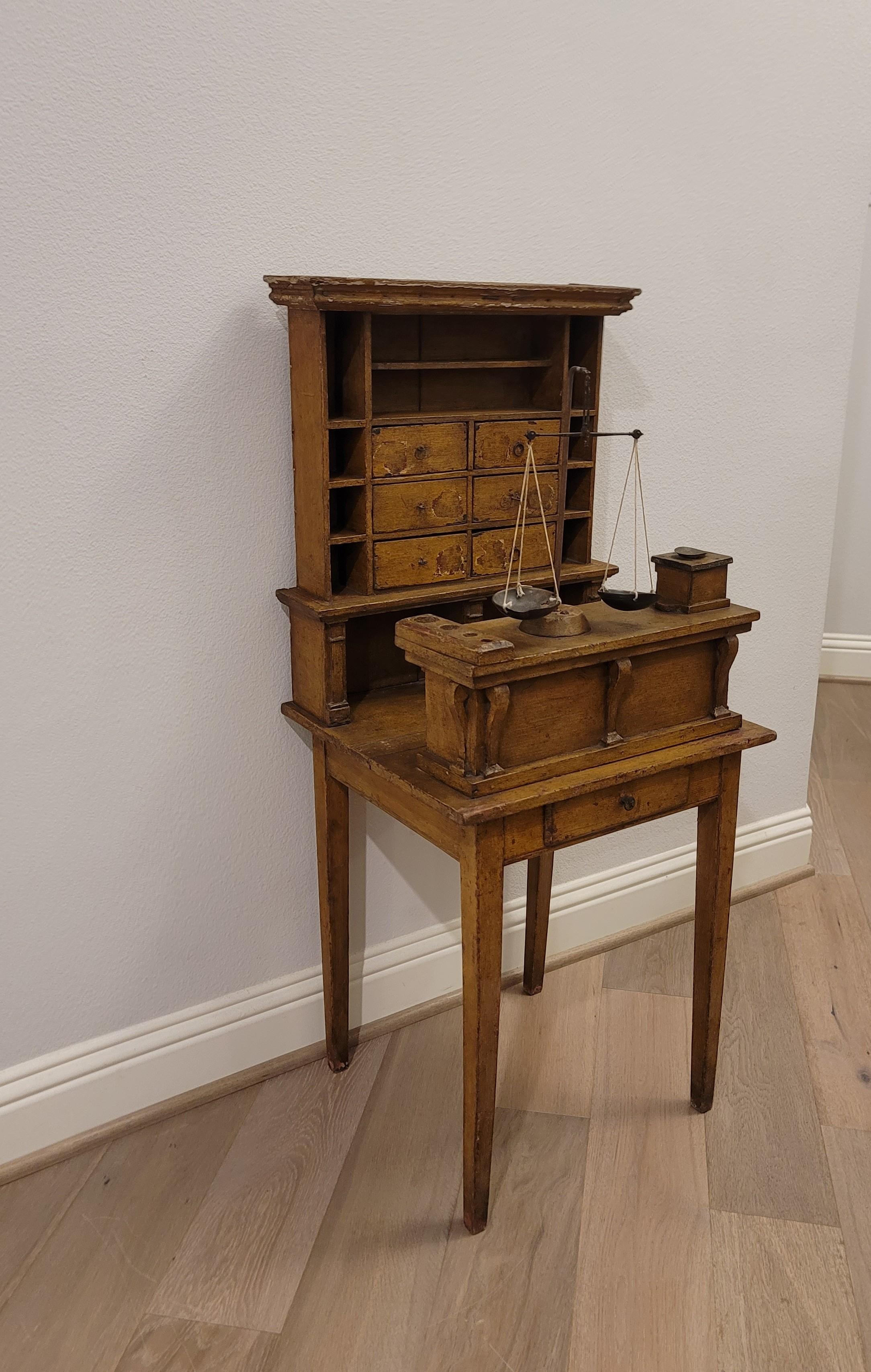 Diminutive 19th Century American Mercantile Trade Store Display Model In Good Condition For Sale In Forney, TX