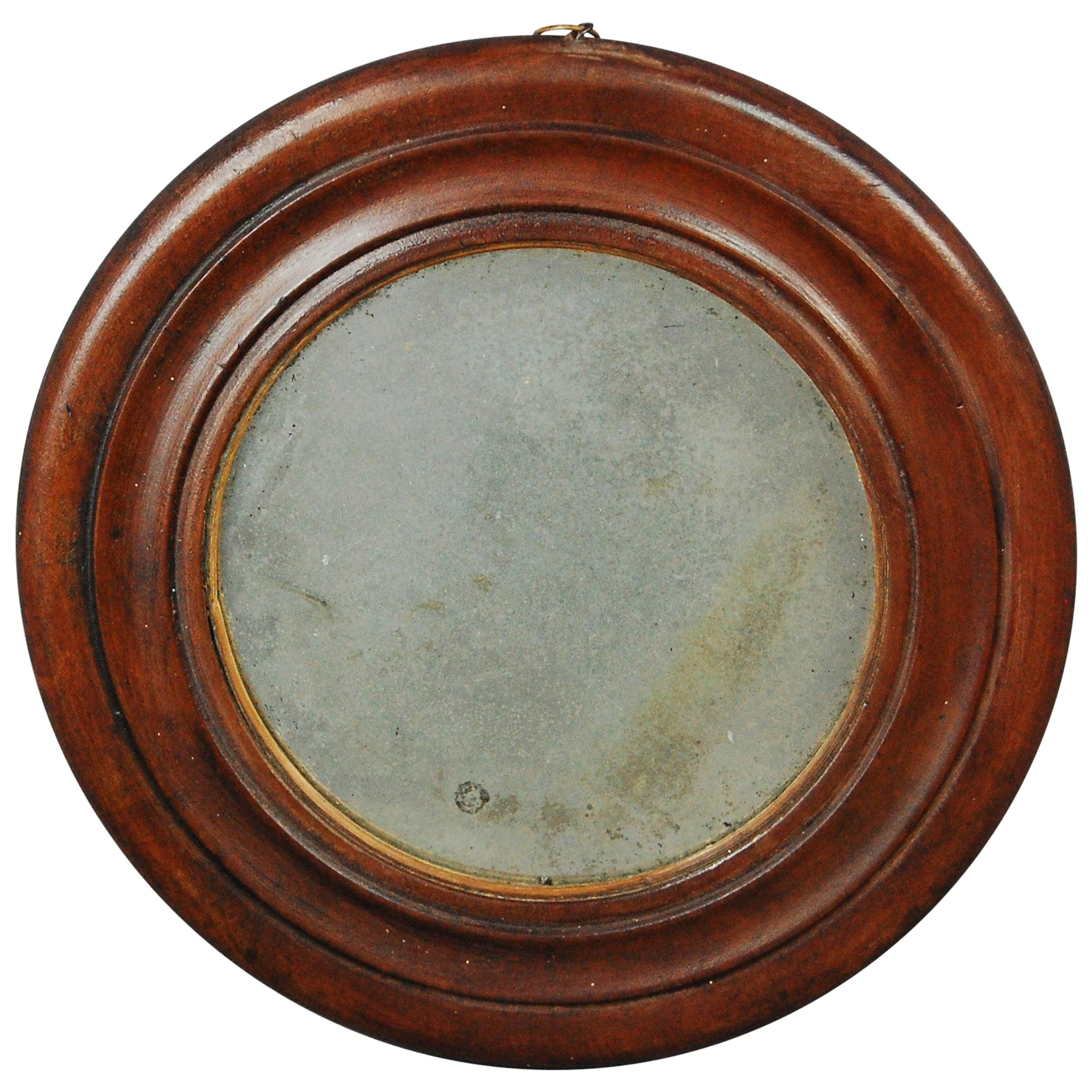Diminutive 19th Century Circular Mirror