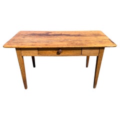 Antique Diminutive 19th Century Pine Desk/Table with Single Drawer