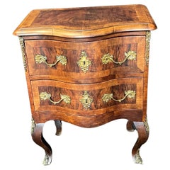 Diminutive 19th Century Walnut French Louis XV Petite Chest 