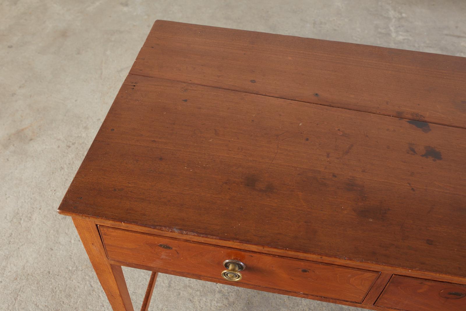 19th Century Diminutive American Federal Mahogany Writing Table Desk