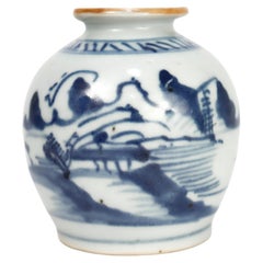 Diminutive Antique Chinese Export Porcelain Ginger Jar