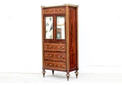 Diminutive Antique Directoire Bookcase Secretary