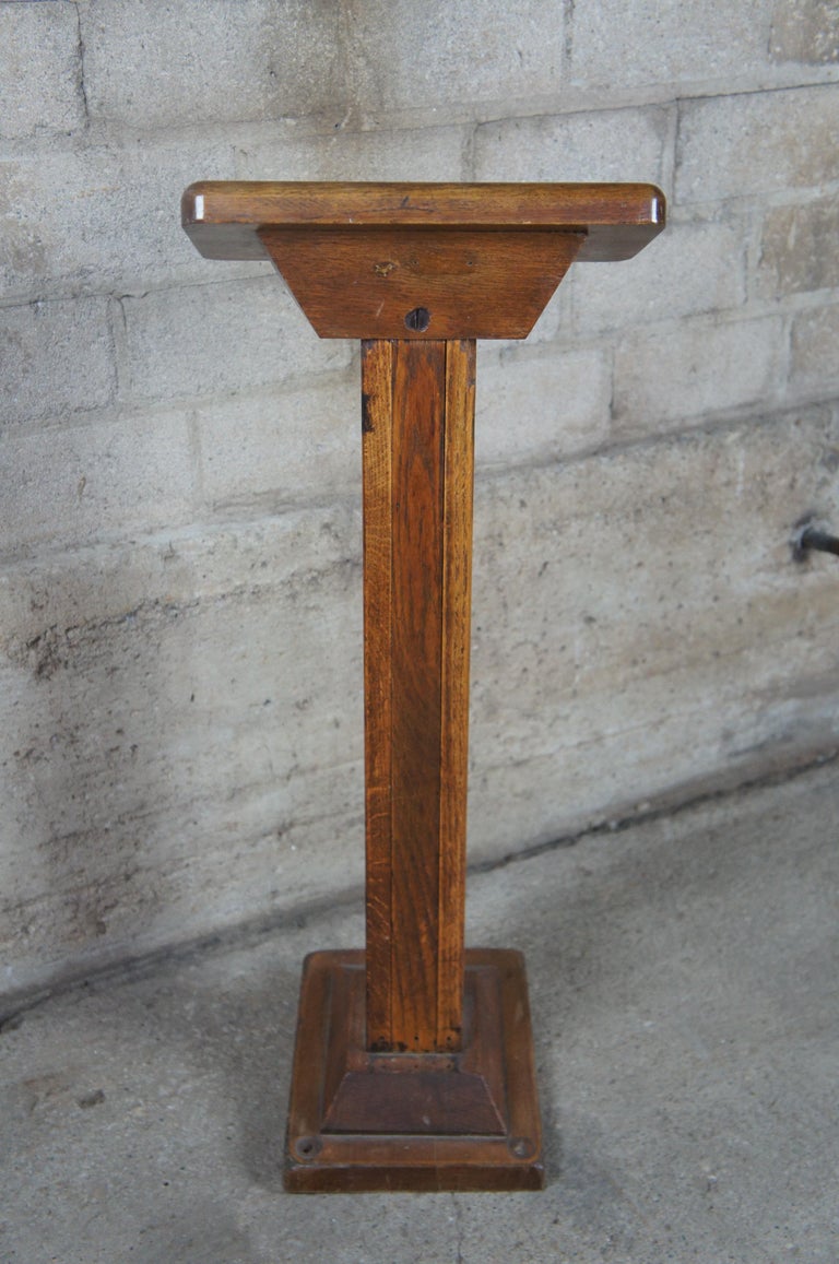 Diminutive Antique Early 20th Century Adjustable Oak Podium Lectern