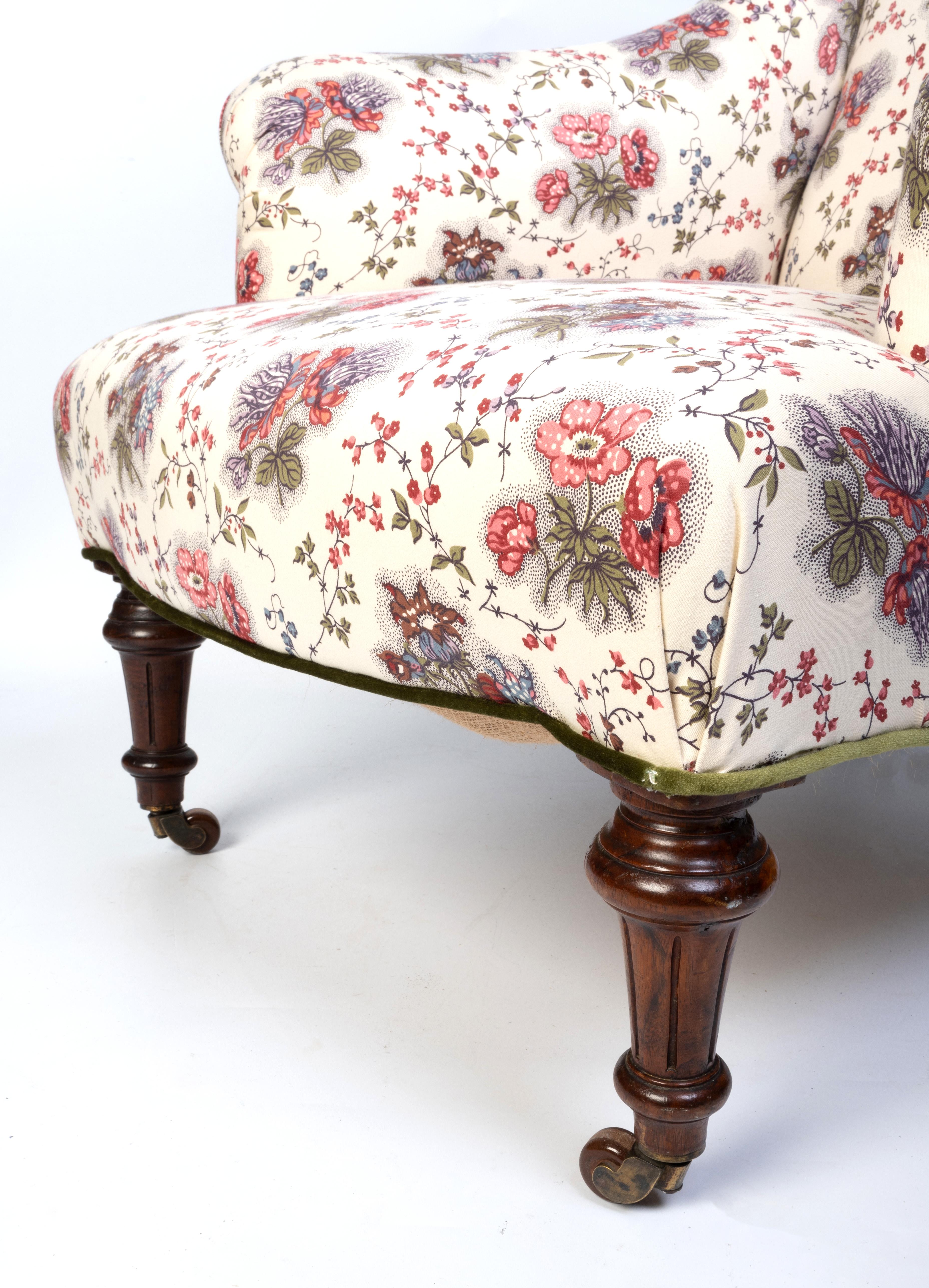 Diminutive Antique English 19th Century Upholstered Armchair C.1820 in vendita 4