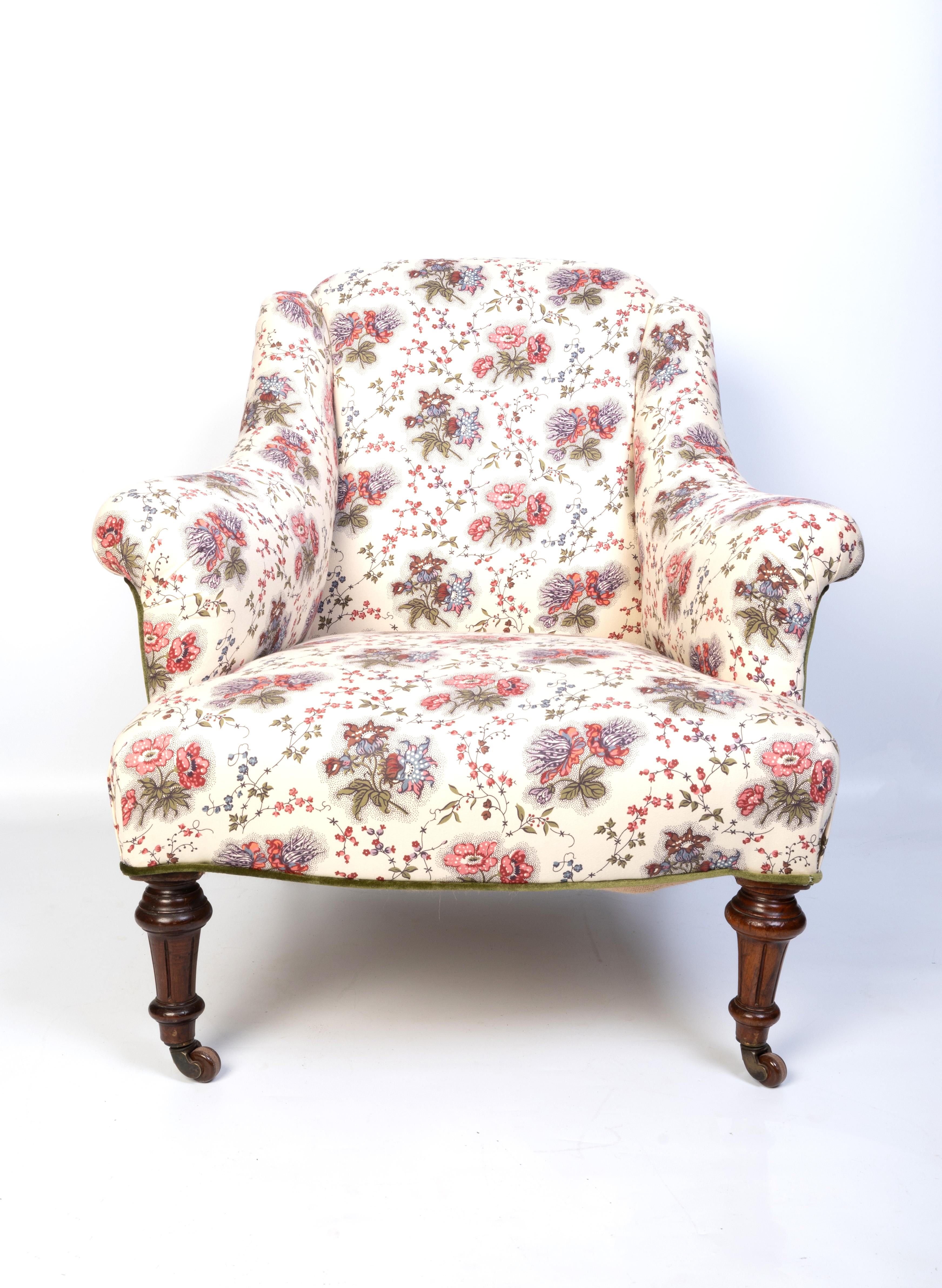 Inglese Diminutive Antique English 19th Century Upholstered Armchair C.1820 in vendita