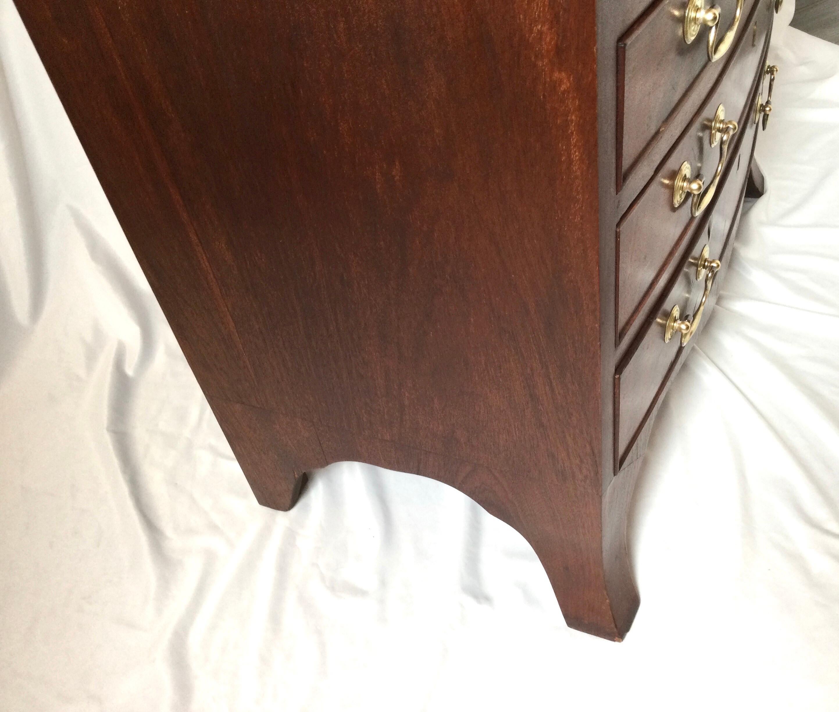 Brass Diminutive Antique English Chest of Drawers Circa 1875