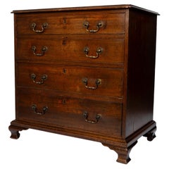 Diminutive Antique English George II Mahogany Chest Of Drawers C.1750