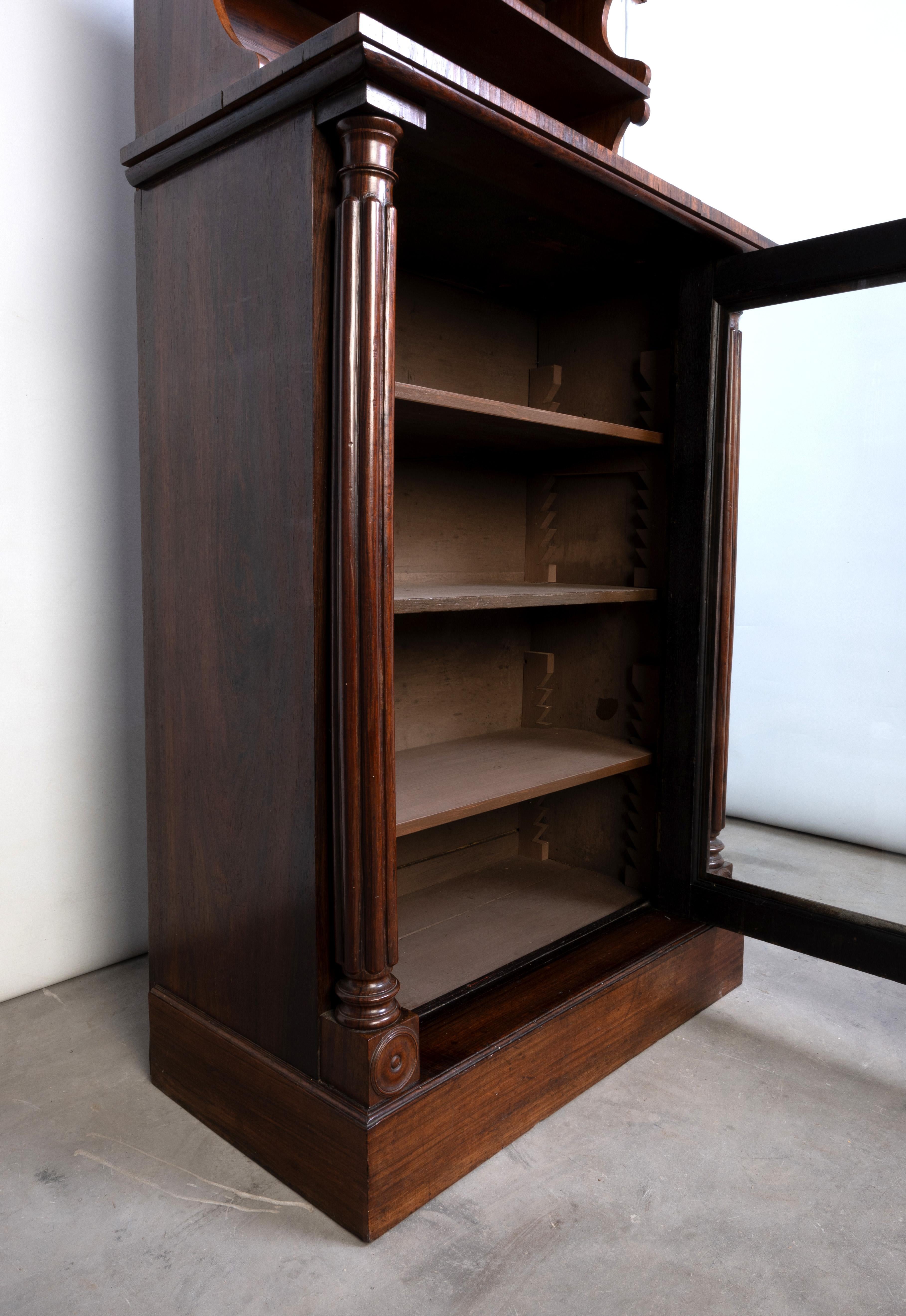 Diminutive Antique English Regency Gilt Brass & Rosewood Side Cabinet C.1820 For Sale 7